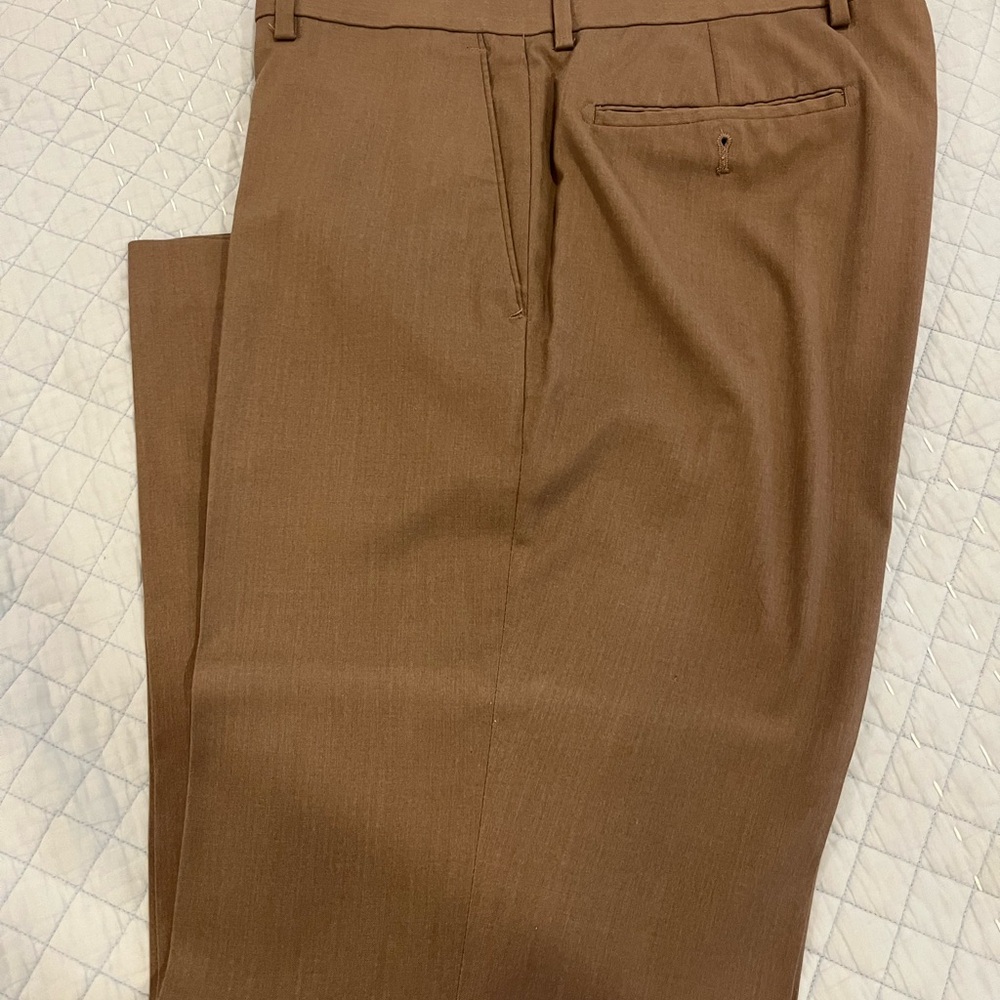 Alan Flusser Brown Dress Pants Professional Style